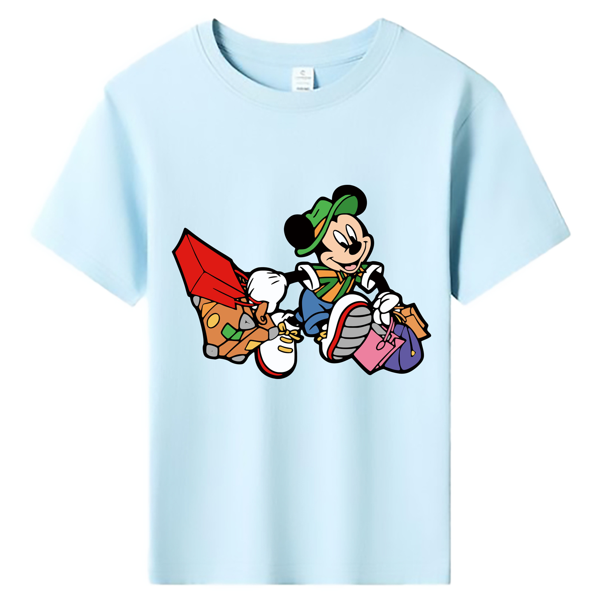 ミッキーマウス Mickey Mouse 綿100％キッズTシャツ（フロントプリント）